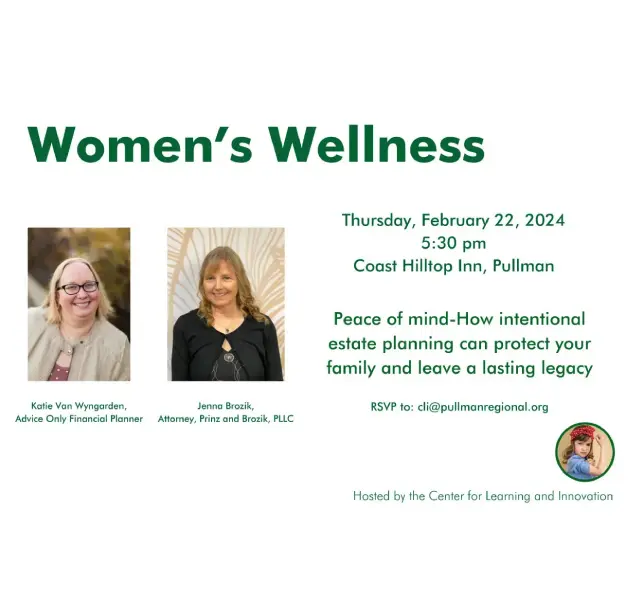 A women 's wellness event with two people.