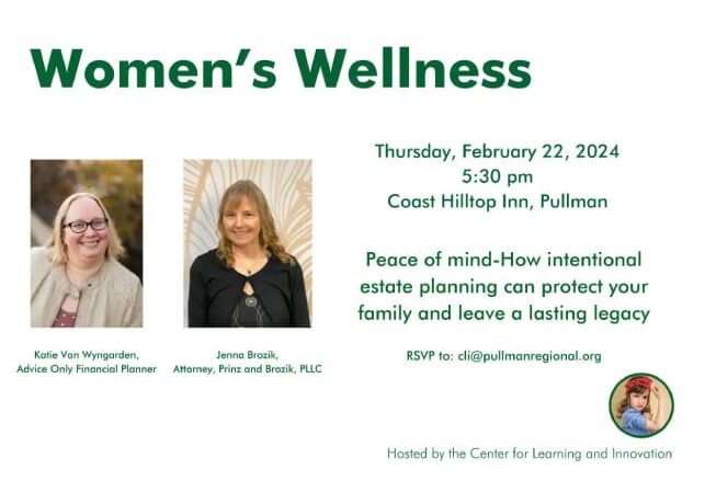 A women 's wellness event with two people.